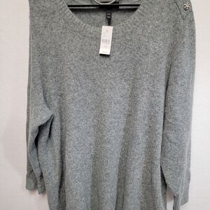 Lane Bryant Crew Neck Shoulder Embellished Drop Shoulder Sweater Size 22/24